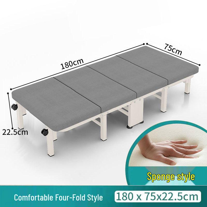 Portable Folding Bed & Mat for Office Lunch Breaks - Convertible, Single-Use, Sit or Lie Down Option