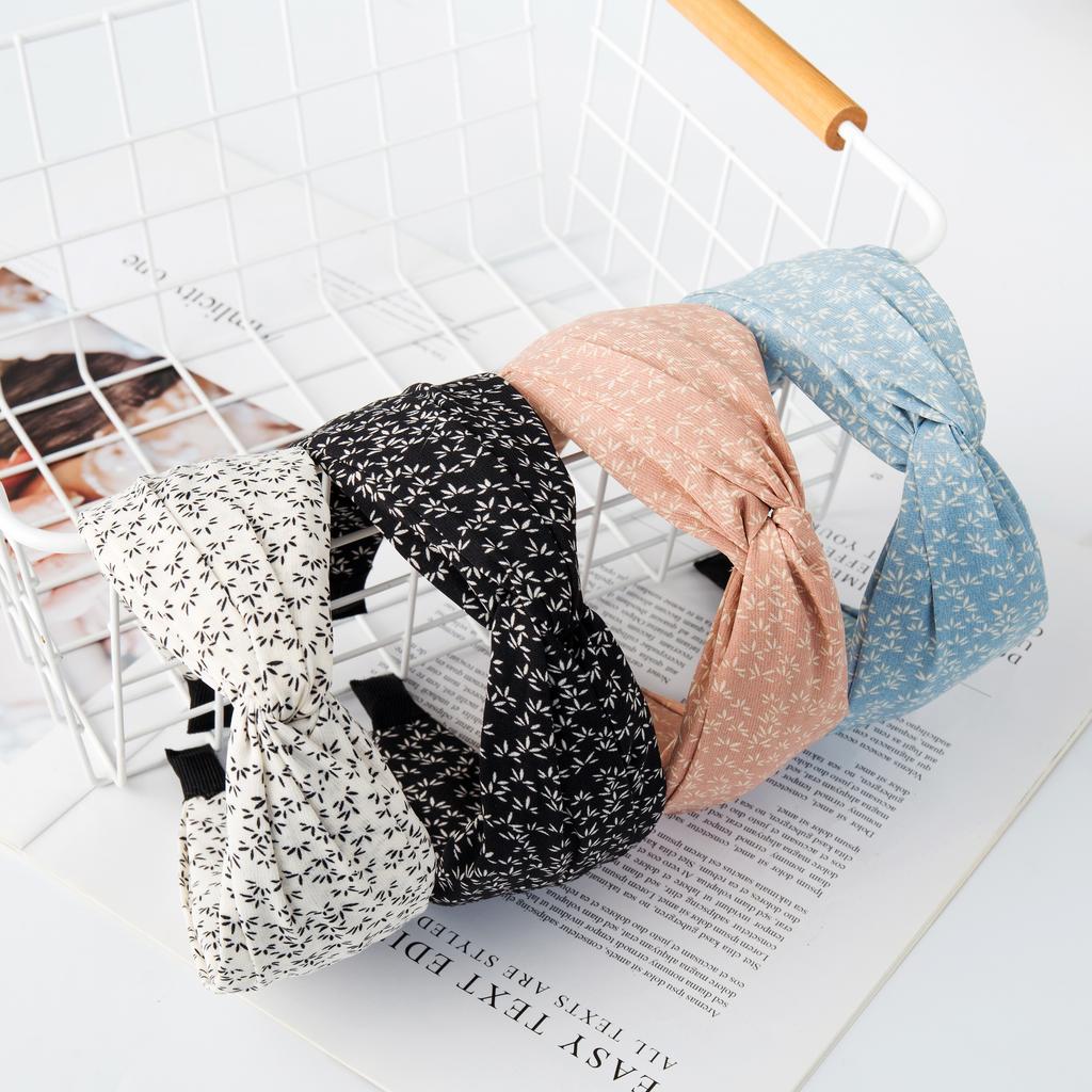 Fashion Printing Leopard Headband Wide Cross Women Hairband Flower Elastic Bow Hair Hoop Bands Bezel Knot Girls Hair Accessories