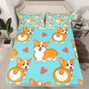 Cartoon Animal Dog Pattern Bed Hat Four-Piece Bedding Set Bedroom Dormitory Bedding Decoration