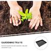 Milisten 5pcs Plastic Garden Growing Trays Without Drain Holes Versatile Plant Trays for Microgreens and Sprouts Ideal Plant Water Catcher Tray for