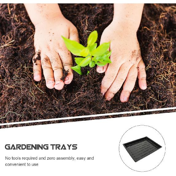 

Milisten 5 шт. Пластиковые садовые поддоны для выращивания без дренажных отверстий. Универсальные поддоны для растений для микрозелени и проростков. Идеальный поддон для сбора воды для растений для