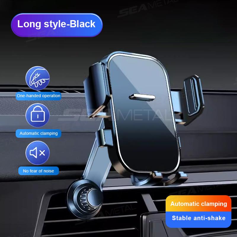 SEAMETAL Gravity Car Phone Holder Air Vent Upgrade Hook Clip Not Shake Adjustable 360 Rotation Vent Clip Car Phone Holder Mount