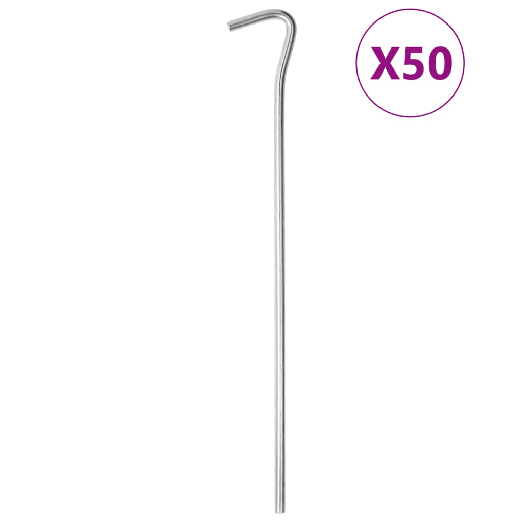 Tent Pegs 50 Pcs 23 Cm Ø5 Mm Galvanized Steel
