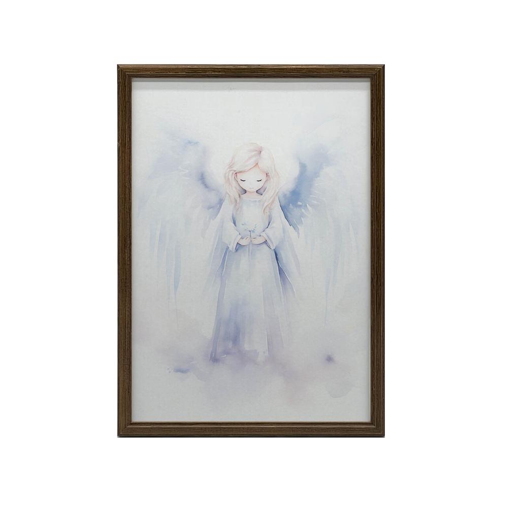 Radość Anioła Radość Anioła, 30X40 Cm, Rama Drewniana Ciemny Brąz, Papier Matowy 230 Gsm