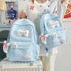 Schoolbag High-value Schoolbag for Female Junior High School Students Cute Polka Dot Backpack Large Capacity Campus Girl College Student Class 