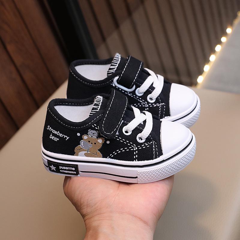 Children's Breathable Canvas Shoes: Soft Sole Walkers for Baby Boys and Girls, Perfect for Little Kids in Spring and Autumn