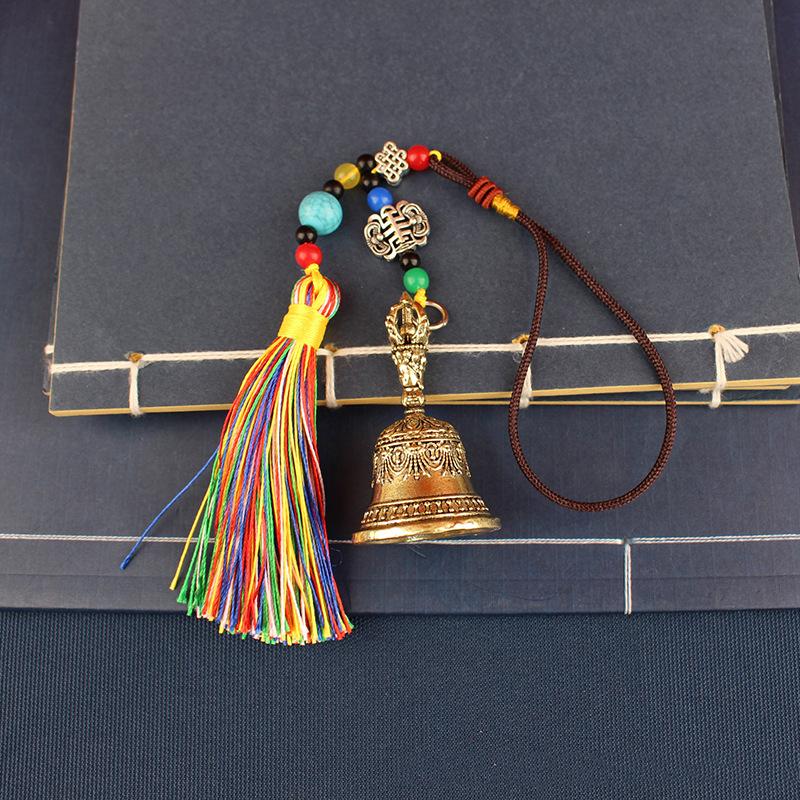 Retro Copper Bell Wind Chimes Brass Crafts Die-Casting Falling Wind Chimes Tibetan Bronze Bell Ideas Copper Bell Pendant