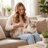 Pet Grooming Brush Stainless Steel Shedding Comb for Cats and Dogs Fur Removal Deshedding Tool Hair Thinning Brush for Pet Hair Cleaning