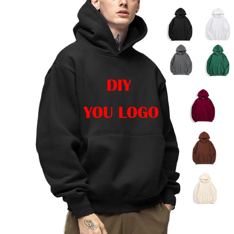 DIY Self-customized LOGO Printed Pattern Autumn Men's Casual Hoodie Sweatshirt