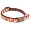 Pet Patch Cat & Dog Collar w/ Paw Print Bell & Safety Buckle