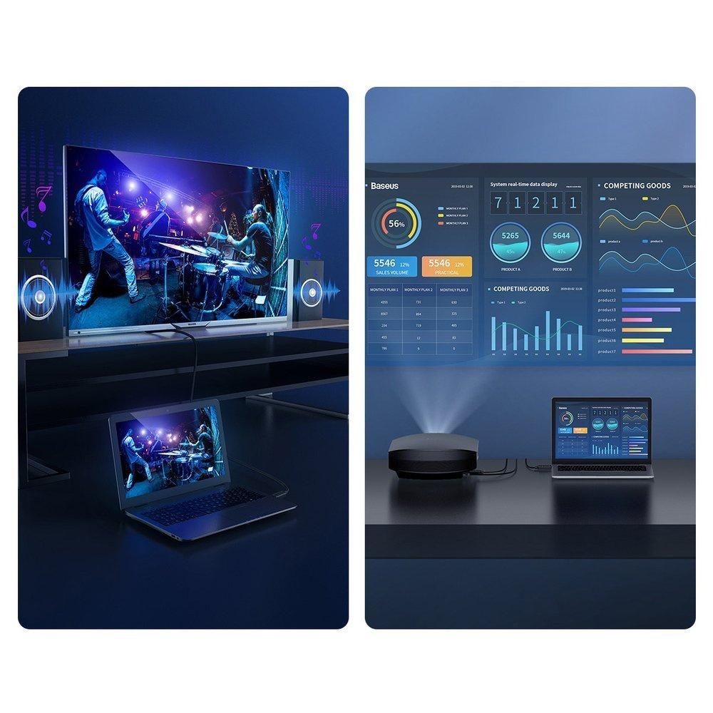 Baseus 3m HDMI 2.0 Kabel - 4K 60Hz, 3D HDR, 18Gbps – Schwarz (Modell: CAKGQ-C01)