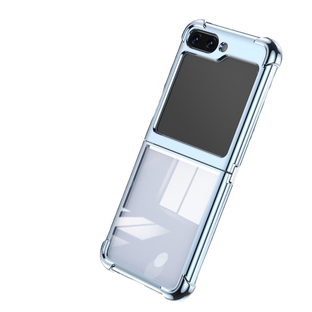 Kompatible Samsung Z Flip7 Galvanisierte Transparente Fallschutzhülle