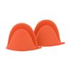 (orange) Holder Silicone Mitt Gloves Heat Resistant