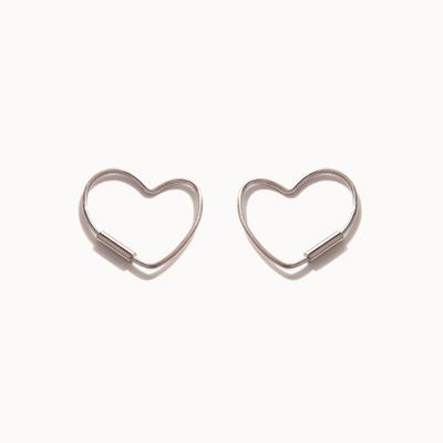 J.Lauren 91M02025 Heart Ring Silver Earrings