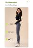 Korean Style Women's Tummy Control Velvet-Lined Yoga Pants - Autumn/Winter Hip-Lifting Base Layer with Button Closure