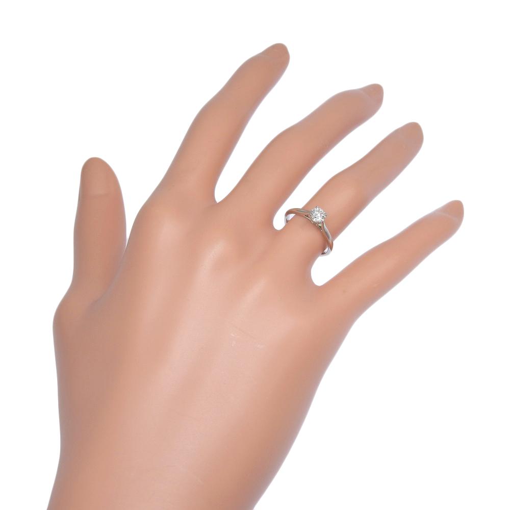 CARTIER Solitaire 1895 Ring Pt950Platinum/diamond #4.1(US Size) 2.1g Women Used