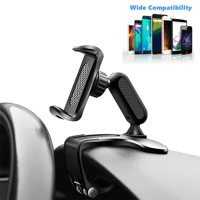 Universal Car Dashboard Mount Holder Snap-on Phone Rack Rotating Rearview Mirror Gps Navigation Hud