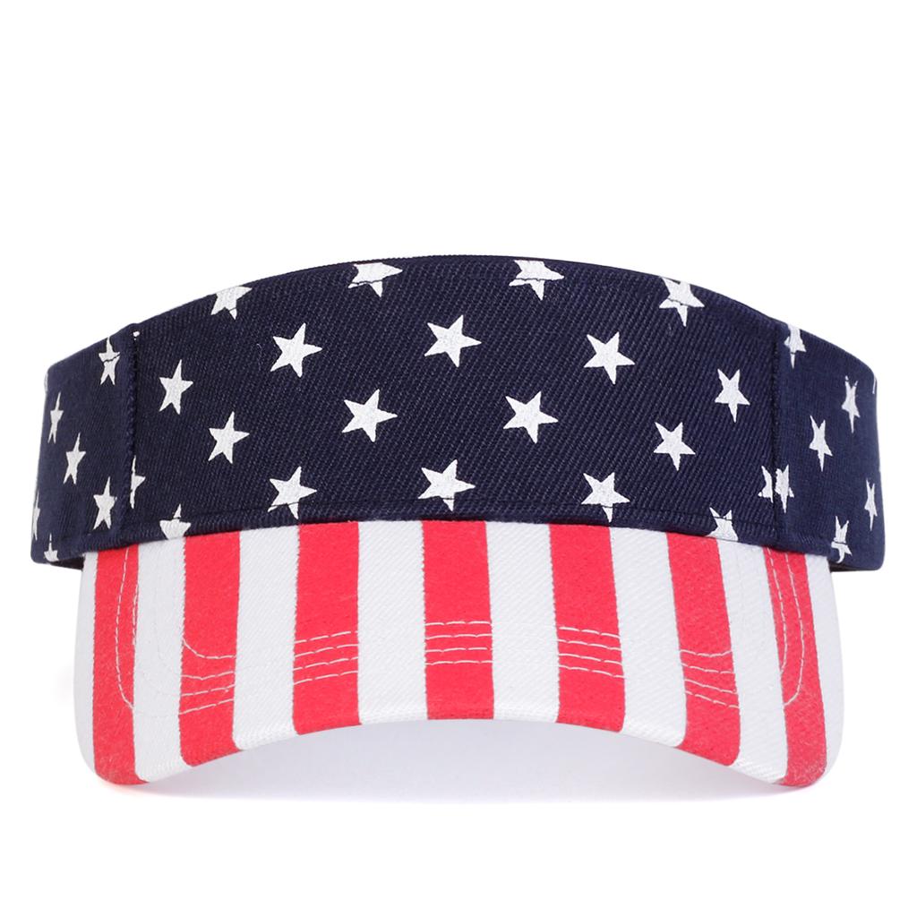 Unisex American Flag Print Verstellbarer Sonnenschutz Leere Kappe Golf Baseball Kappe Frühling Sommer Outdoor Freizeit Hüte Reisezubehör für Damen Herren
