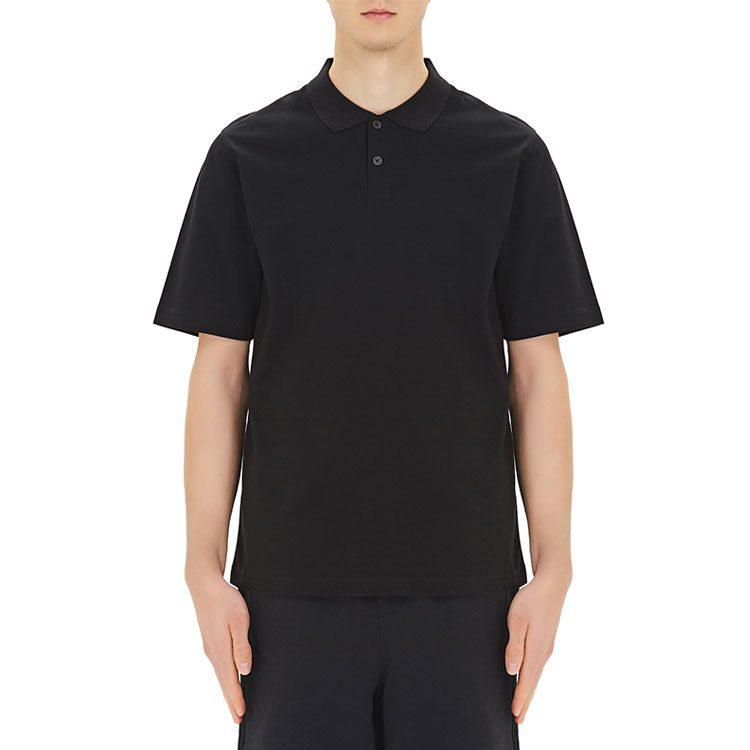 Y 3 Polo Shirts Men's Black Polo Collar Moderate Straight Fit FN3355