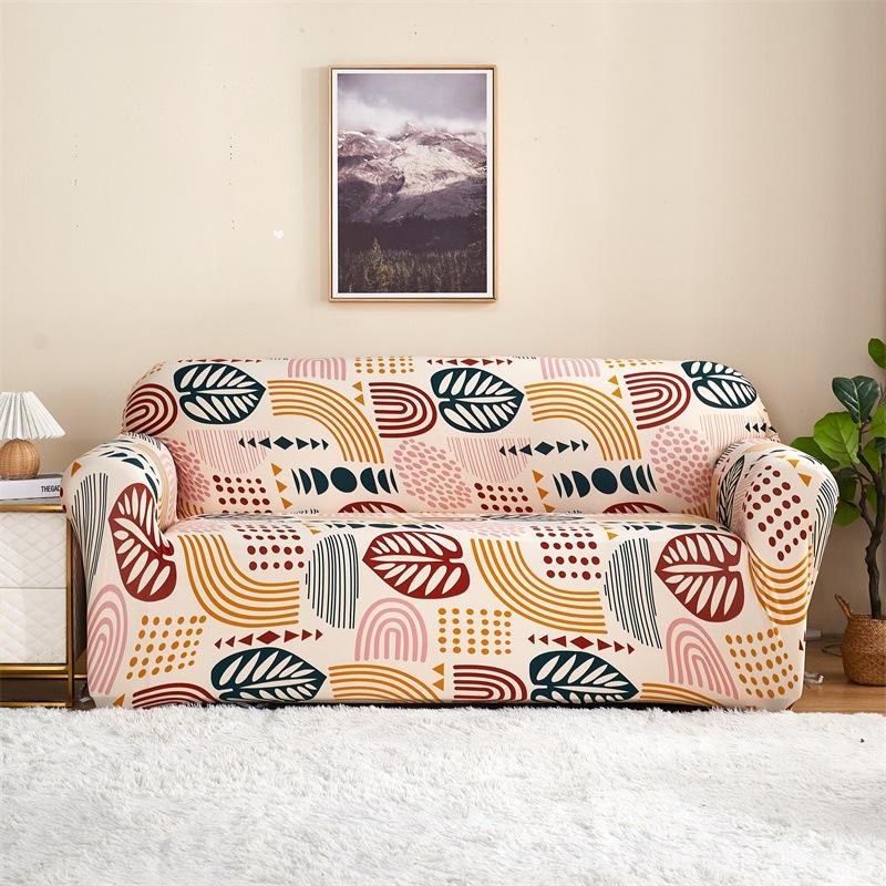 Stretch Milk Silk Printed All Inclusive Universal Sofa Cover Sofa Cover