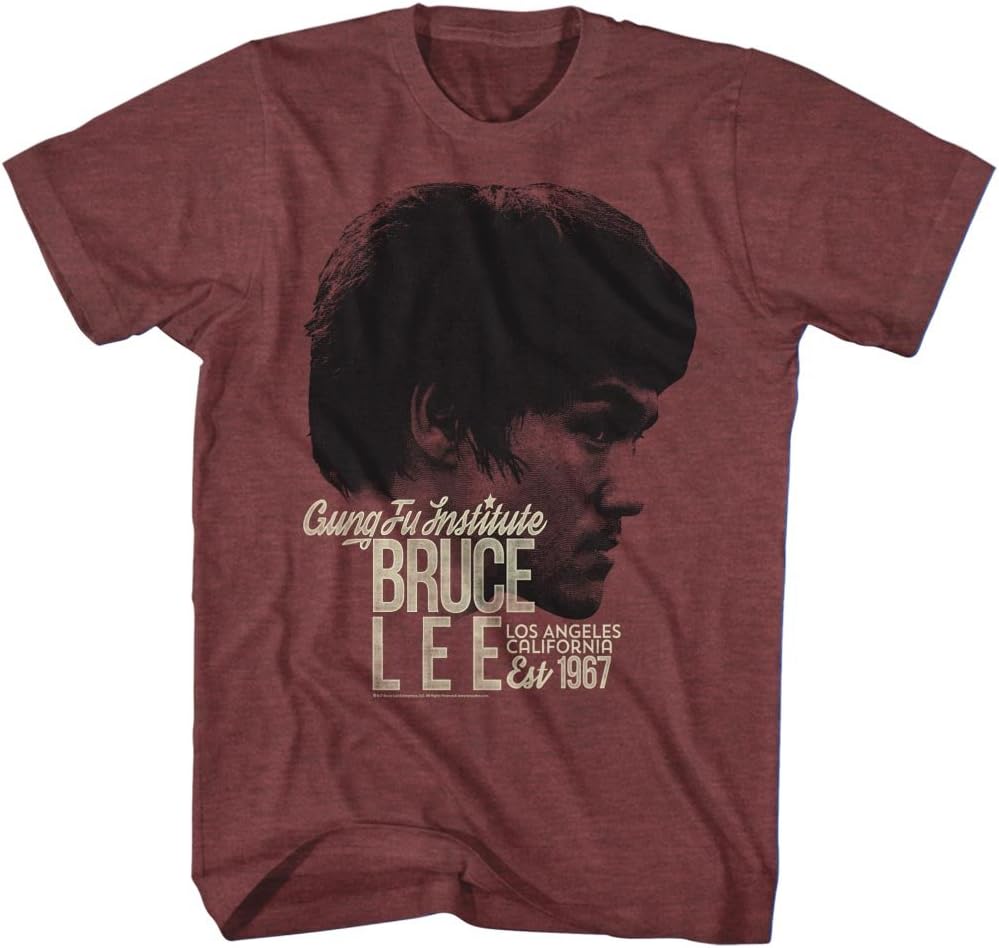 Bruce Lee Chinese Martial Arts Icon Gung Ju Institute Adult T-Shirt Tee 1960 S