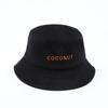 Cute Corduroy Fisherman's Hat Embroidered Letter Versatile Trendy Pot Hat Sun Protection Mountaineering Caps Outdoor Hiking
