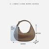 Stylish and Simple Niche Design Half-moon Bag New First-layer Cowhide Shoulder Bag Texture Portable Messenger Bag Bag Women