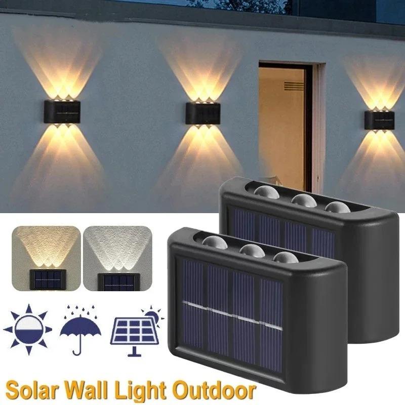 Solar Wall Light Up-Down Lamp Outdoor Waterproof Light Control Wall Lamp LED Solar Light for Courtyard Street Yard Garden Decor