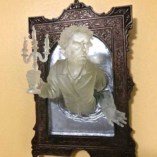 Mirror Ghost Wall Sculpture Spectral Goddess in The Mirror Wall Plaque Decoration Gothic Wall Sign