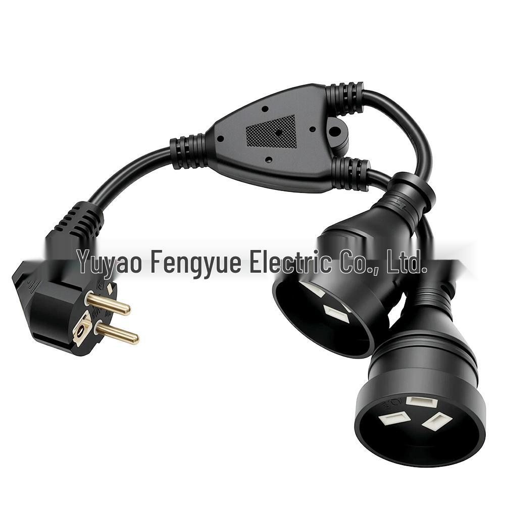 

34cm German to Australian Power Cord with One-to-Two USB Male/Female Adapter 7888