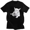 Individuelles Cooles Englischer Bullterrier T-Shirt Herren 100% Baumwolle T-Shirt Freizeit T-Shirt Tops Streetwear T-Shirt
