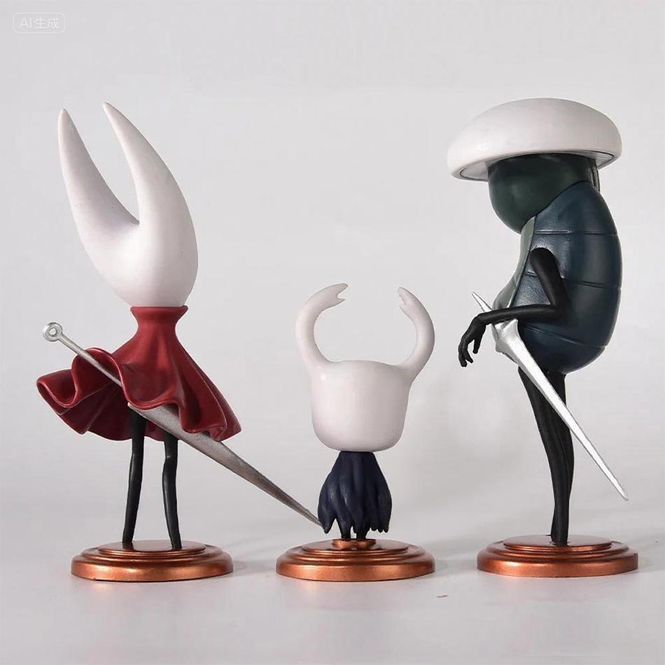 3 Stück/6 Stück Hollow Knight Seidenlied Ritter Wespe Made Zote Quirrel Schatten Cornifer Myla PVC Figur Modell Ornament Spielzeug Sammlung G