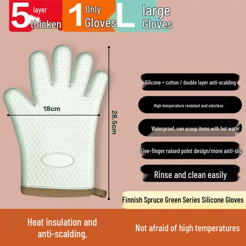 ZISIZ Silicone Heat Resistant Kitchen Glove