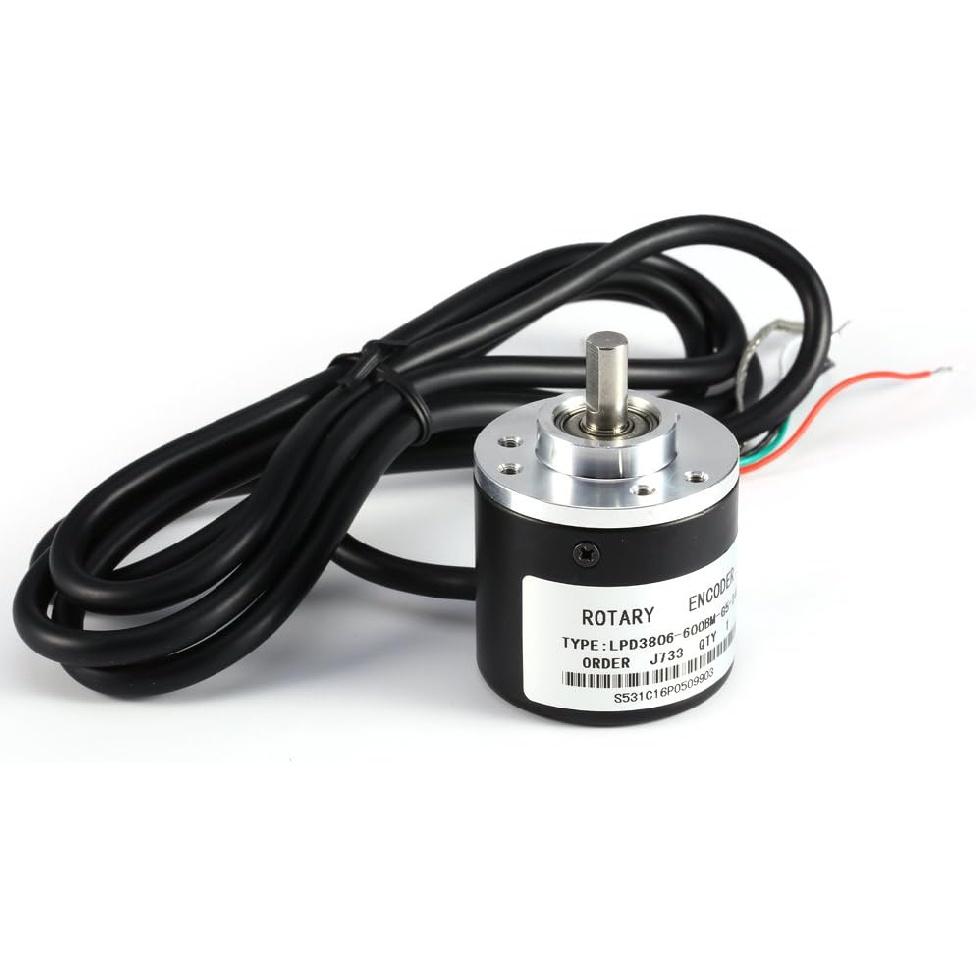 Sattie 600P / R 5V-24V Rotary Encoder, 6mm Shaft, AB 2-Phase, Incremental Encoder for Speed, Angle & Acceleration Measurement