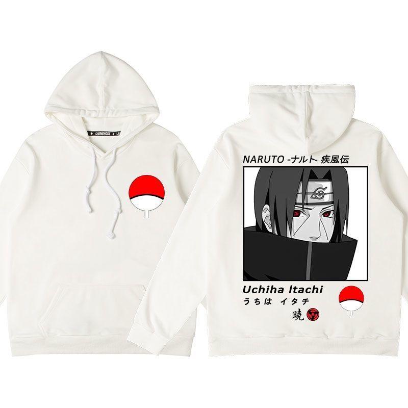 Naruto Anime Co-marqué Sweat Hommes Automne À Capuche Plus Velours Tout-match Hong Kong Style Ins Tendance Naruto Sasuke Veste