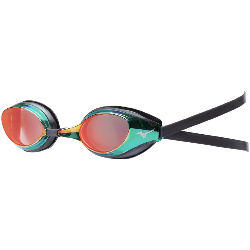 

Mizuno Limited Edition Accel Eye Swim Goggles N3JEC591 Green with Shadow Mirror Unisex (Non-Cushion Type) -