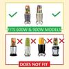 Replacement Parts Compatible with Nutribullet Blender 600W Pro 900W Blade and Base, Motor Top Base Gear and Rubber Gear Set Including Shock Pad