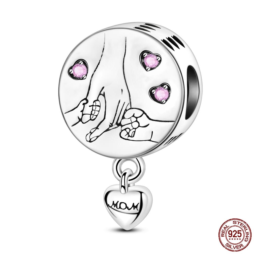 New In MotherS Day Copper Charm Mom Mother Family Charm Bead Fits Genuine Bracelets DoItYourself Woman Jewellery Gifts