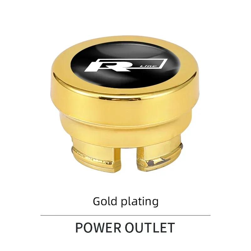 Car Cigarette Lighter Dust Cover Dustproof Decoration Cap For Volkswagen VW Golf R Polo Tiguan Passat B6 Rline Touran CADDY GTI