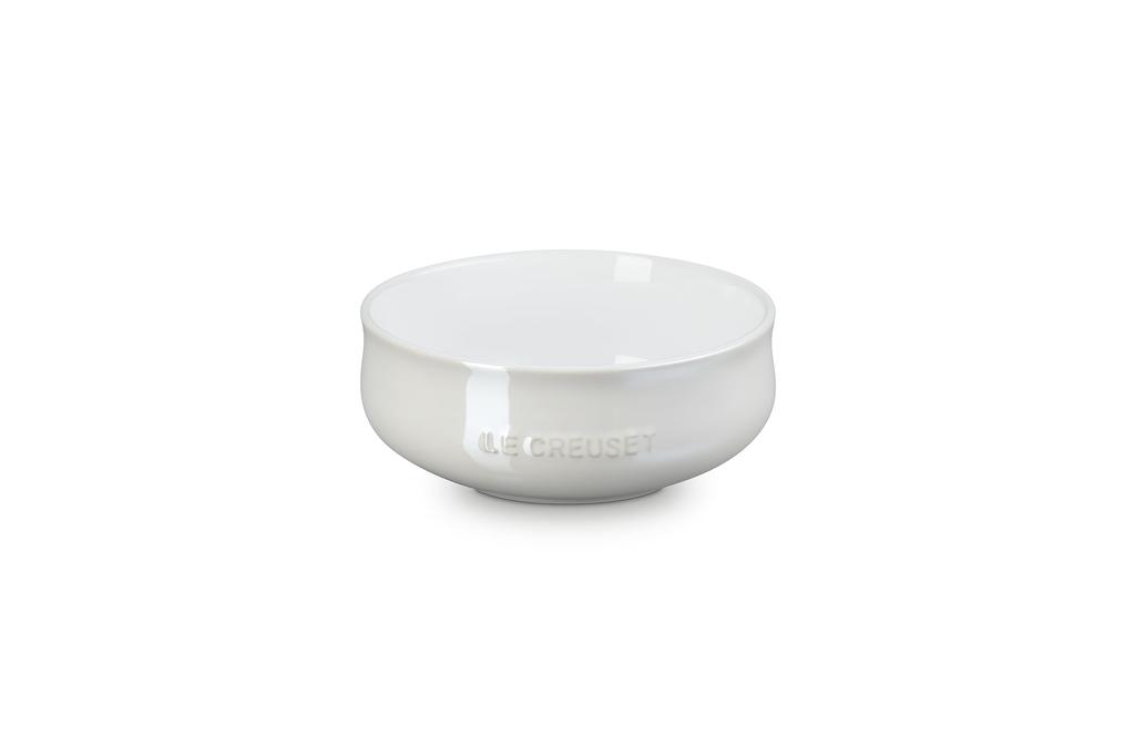 Le Creuset Flora Bowl, 550ml, White Lustre, Heat-Resistant, Microwave- and Oven-Safe, Oven-Safe [Official Japanese Product]