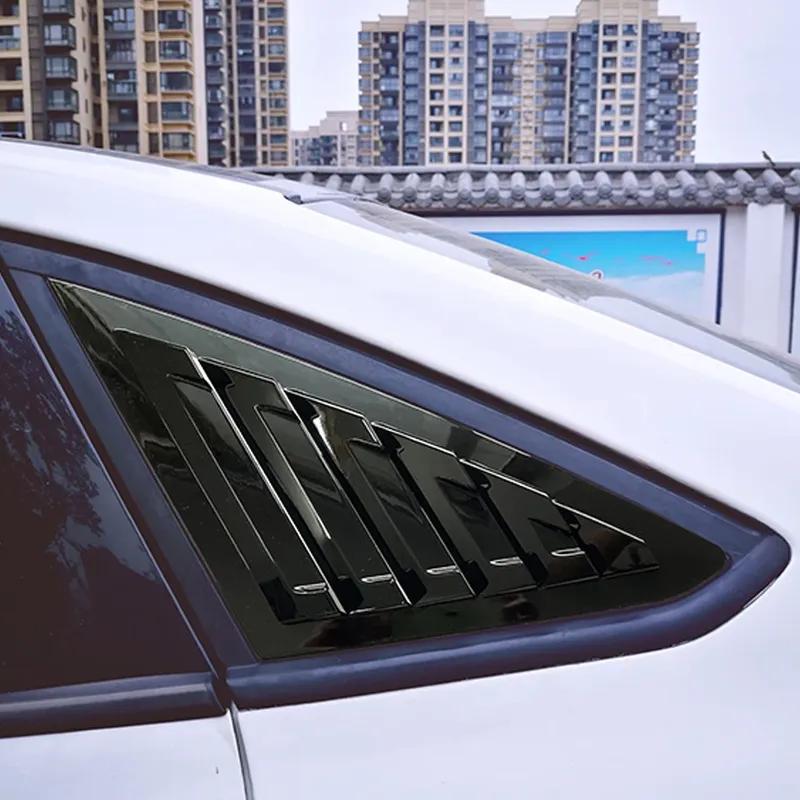 For Ford Focus Sedan 2012 2013-2018 ABS Plastic Rear Window Quarter Louver Scoop Cover Side Vent Trim Car Adhesive Accessories