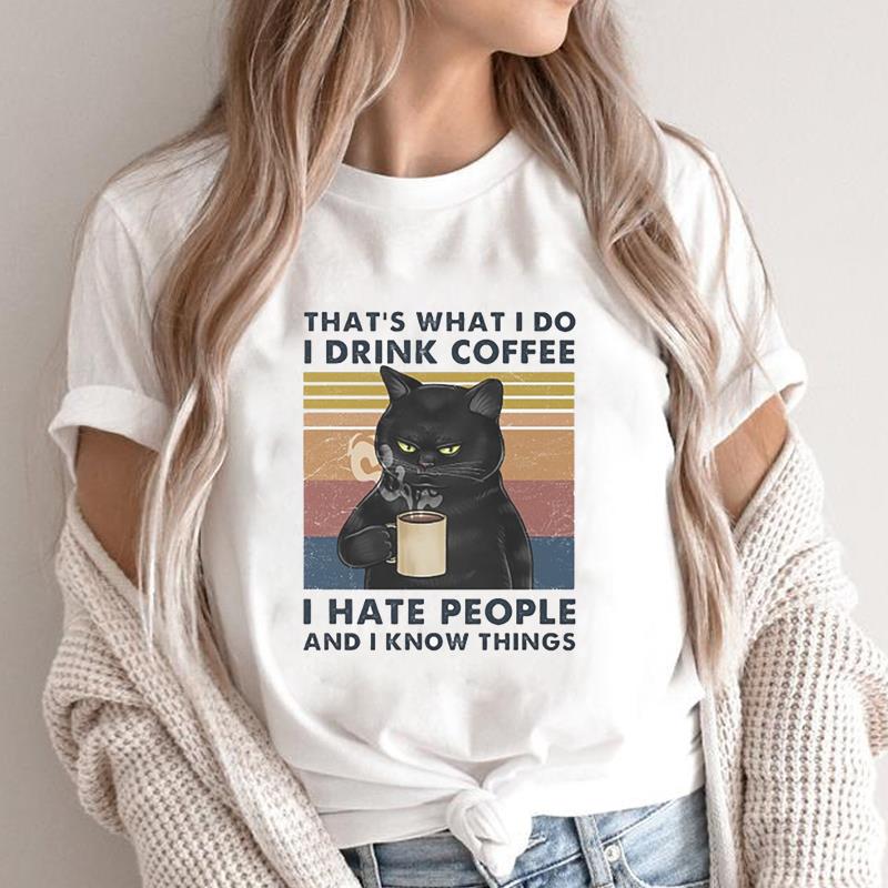 (Asian Size) Graphic Tee Women's Cat Books Love Sweet Trend Fashion Casual Print Short Sleeve Summer Top Ladies Female T Clothing T-shirt