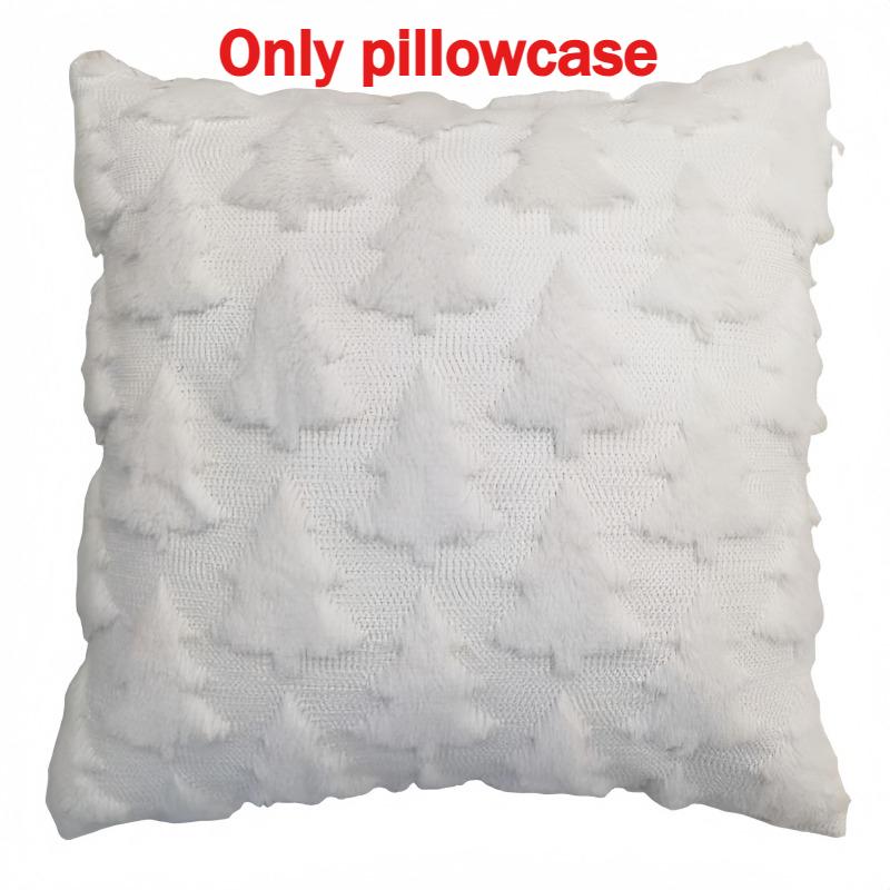 45X45Cm Christmas Tree Plush Pattern Pillow Cases Merry Christmas Decor For Home Xmas Gifts New Year Sofa Decor Navidad