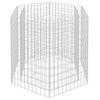 Vidaxl Maceta Elevada Gabionada, Hexagonal, 100 X 90 X 100 Cm