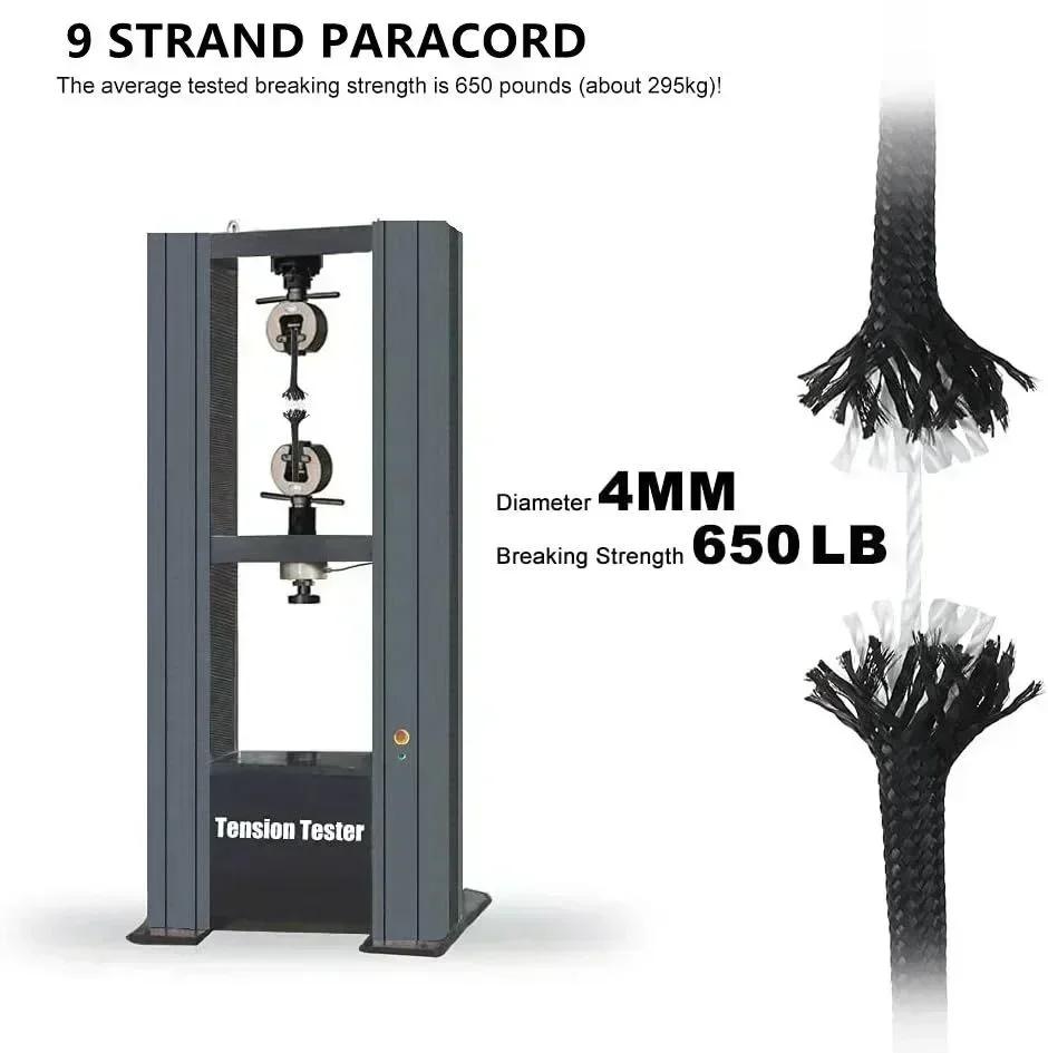 New Color Dia 4 MM 31 Meters 7 stand Cores Paracord Parachute Cord Lanyard Tent Rope For Hiking Camping Clothesline DIY Bracelet