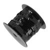 DIY 100 Yards 6mm Shiny Trim Sewing Strings Flat Round Sequins Line Accessory (Black)
