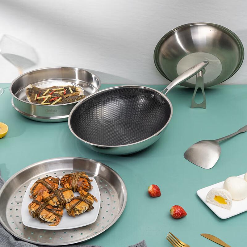 Debo 316 Edelstahl Waben-Wok