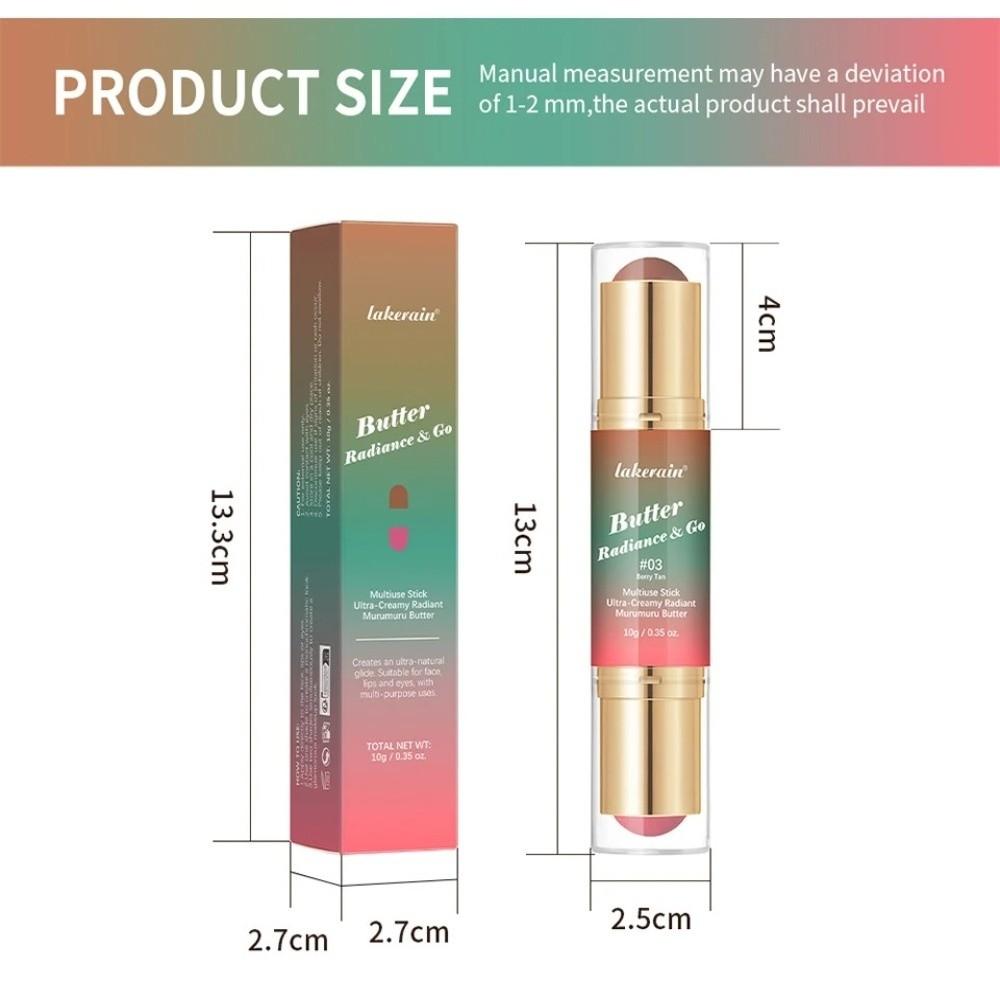 Multipurpose Blush Stick Long Lasting Moisturizing Bronzer-Blush Stick Natural Double-headed Makeup Stick Beauty Makeup