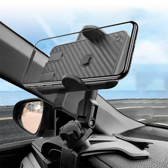 Car Phone Holder Multi-function Multi-angle Adjustment Car Dashboard Smartphone Clip Mount Stand