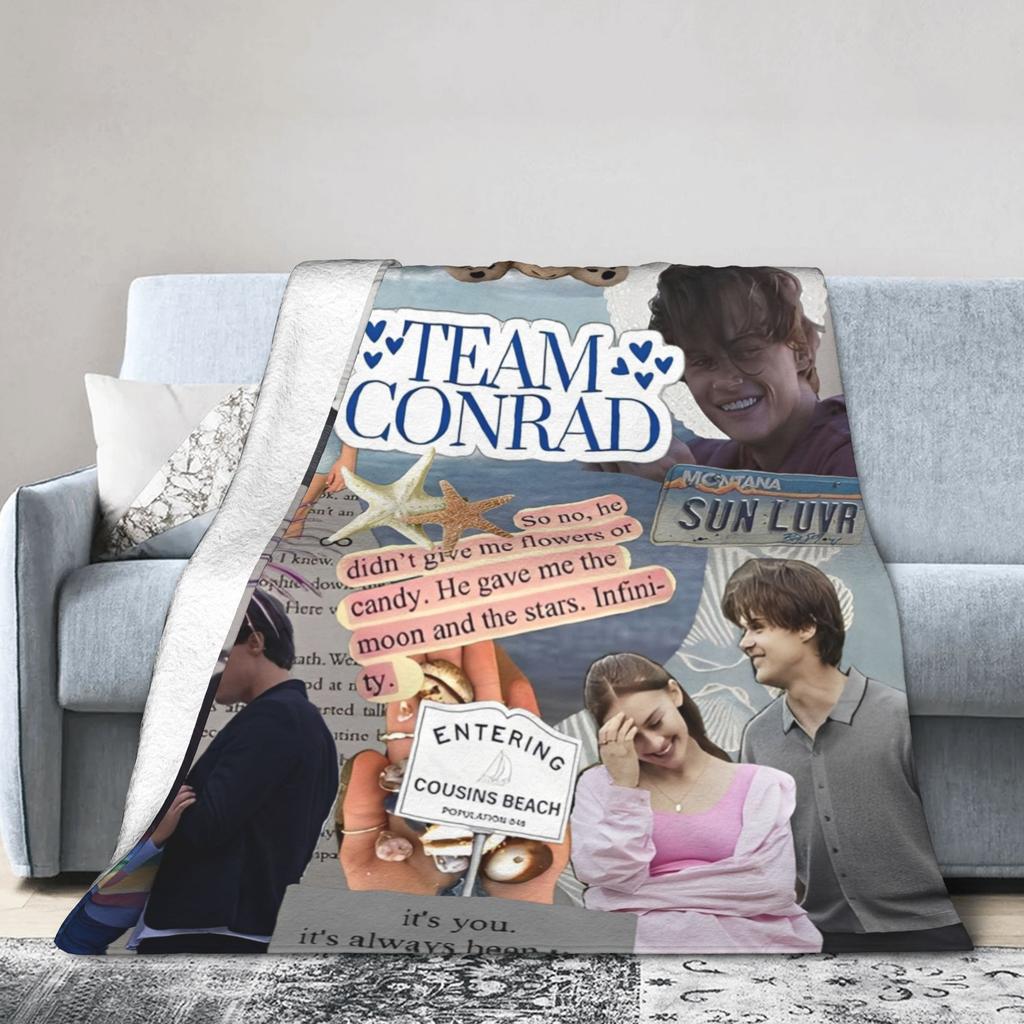 The Summer I Turned Pretty Team Conrad Decken Fleece Super Weiche Überwurfdecken für Zuhause Couch Bett Teppich